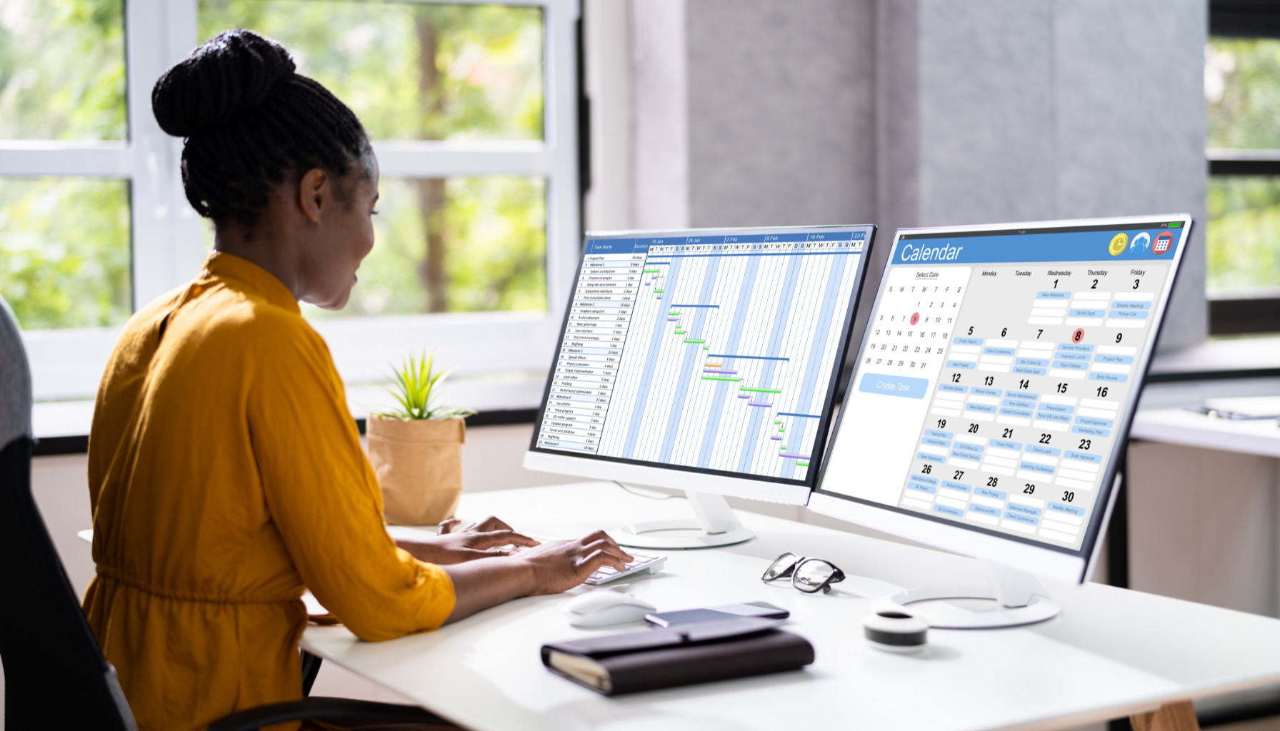 project schedule vs calendar pmi